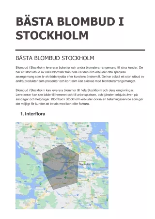 Nordiska Blombud i Stockholm