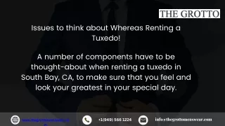 issues to think about whereas renting a tuxedo