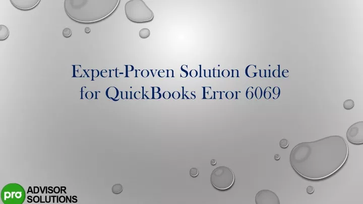 expert proven solution guide for quickbooks error