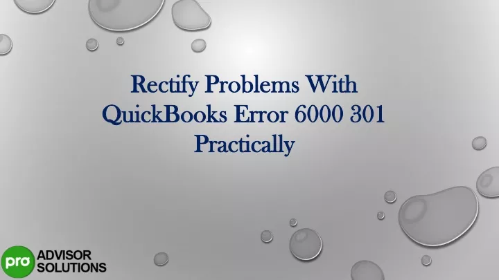 rectify problems with quickbooks error 6000