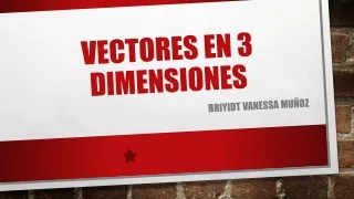 vectores en 3 dimensiones
