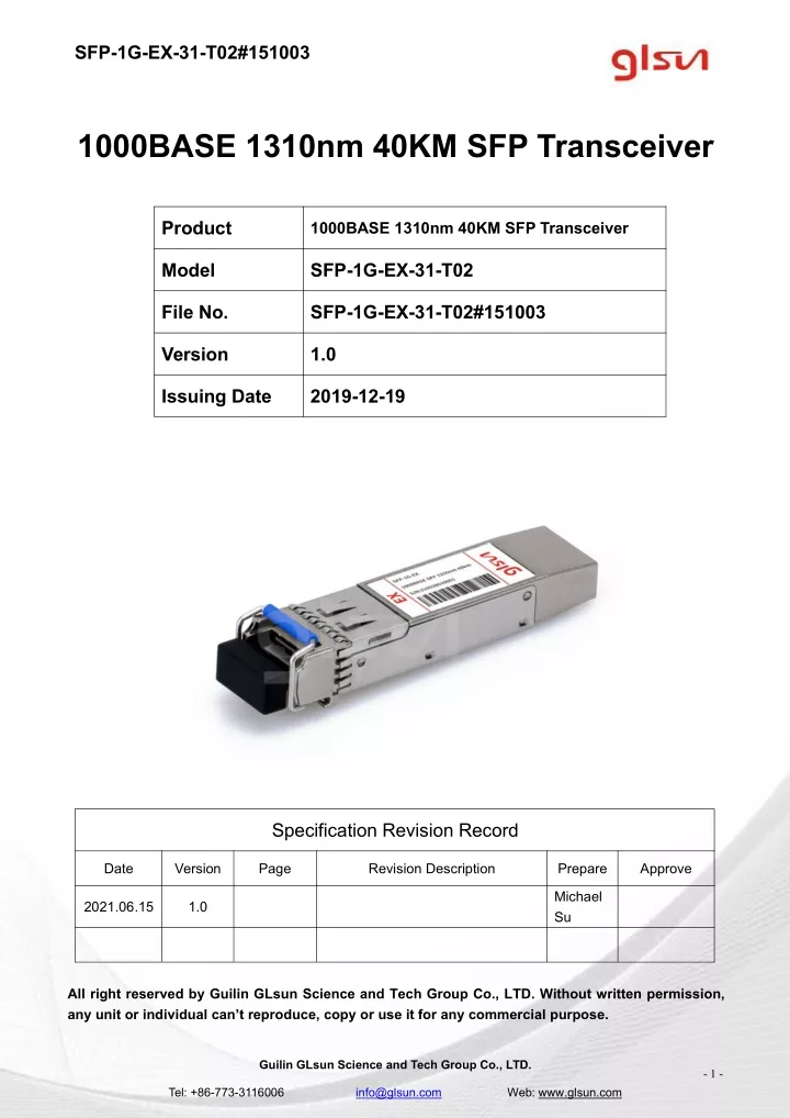 sfp 1g ex 31 t02 151003