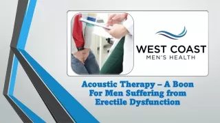 acoustic therapy acoustic therapy a boon