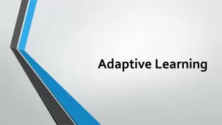 adaptive learning