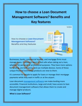 how to choose a loan document management software
