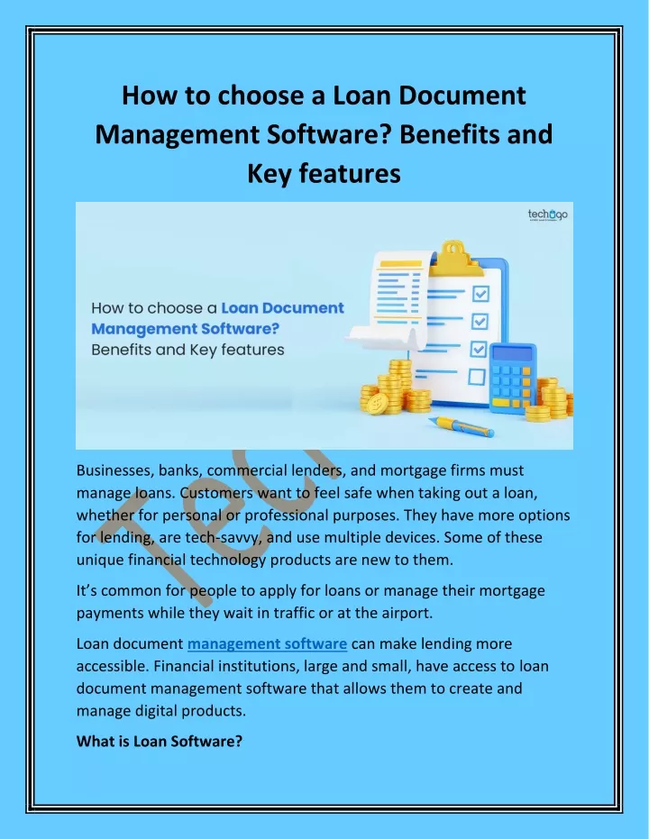 how to choose a loan document management software