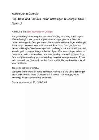 astrologer in georgia