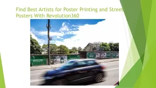 Find Best Artists for Poster Printing and Street Posters With Revolution360