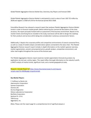 global platelet aggregation devices market size
