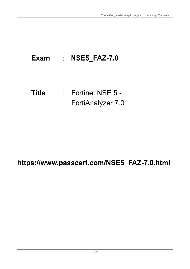 the safer easier way to help you pass any it exams