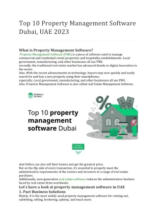 Top 10 Property Management Software Dubai, UAE 2023