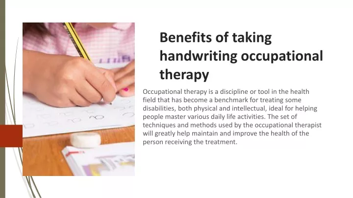 benefits of taking handwriting occupational therapy