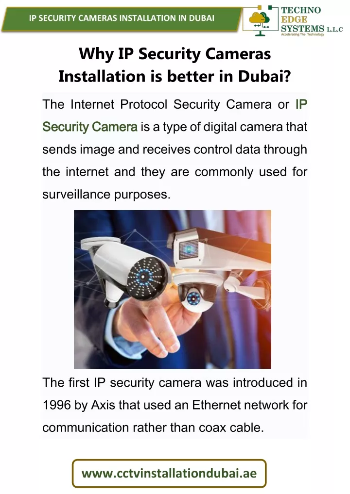 ip security cameras installation in dubai