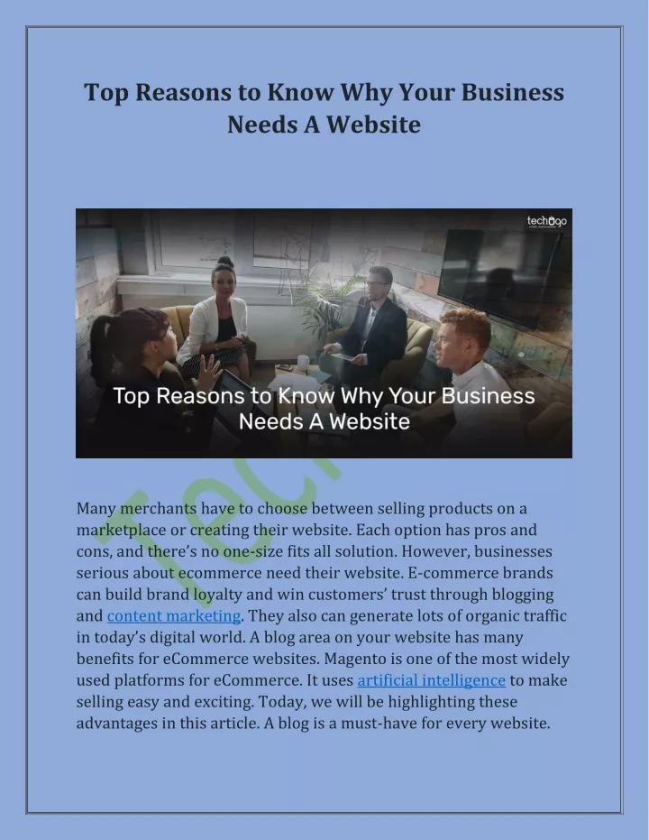 top reasons to know why your business needs