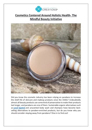 Cosmetics Centered Around Holistic Health- The Mindful Beauty Initiative