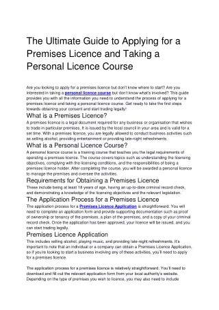 the ultimate guide to applying for a premises