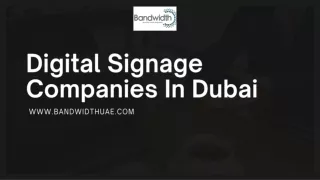 Digital Signage Companies In Dubai