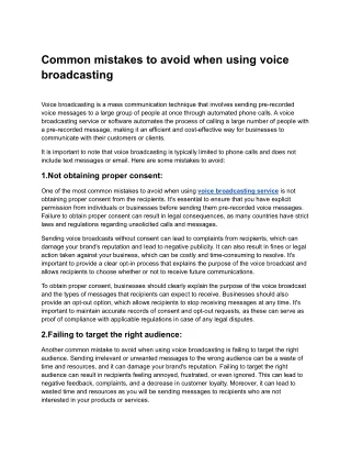 common mistakes to avoid when using voice