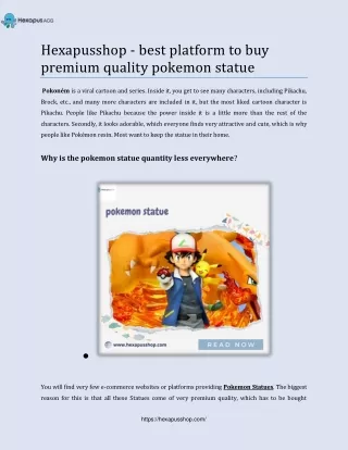 best platform to buy premium quality pokemon statue