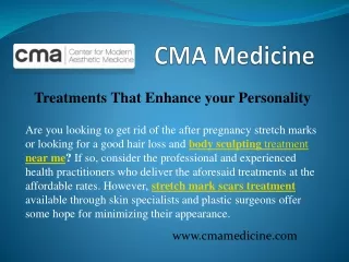 Body sculpting treatment near me  - CMA Medicine