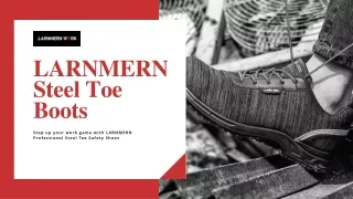 LARNMERN Steel Toe Boots for Women