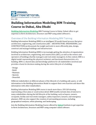 Building information modeling