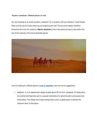 explore jaisalmer offbeat places to visit