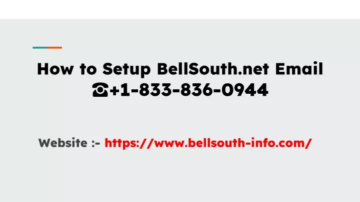 how to setup bellsouth net email 1 833 836 0944