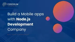 build a mobile apps with node js development