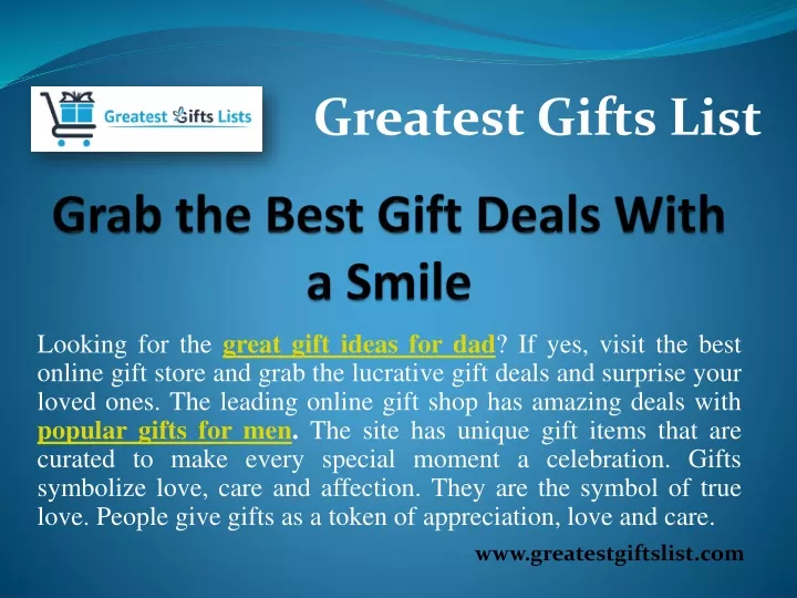 grab the best gift deals with a smile