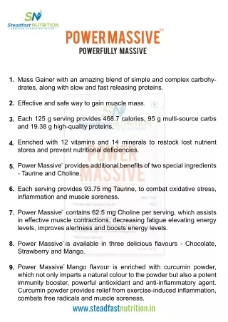 Supplements for Muscle Gainer