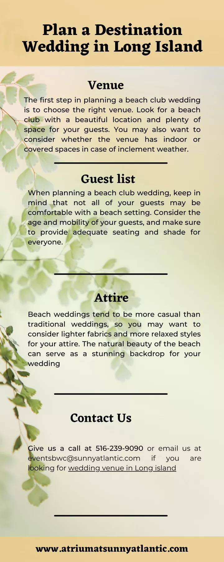 plan a destination wedding in long island