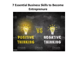 7 Essential Business Skills to Become Entreprenure
