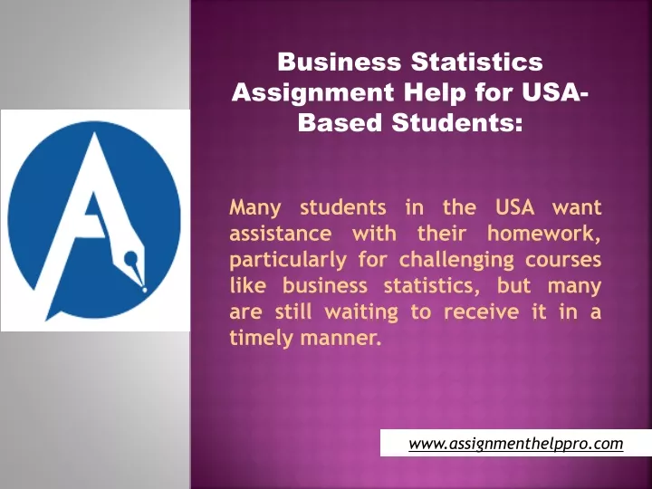 business statistics assignment help for usa based