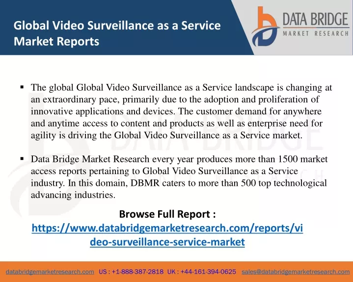 global video surveillance as a service market