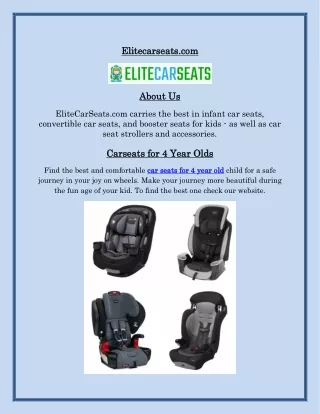 Car Seats for 4 Year Olds