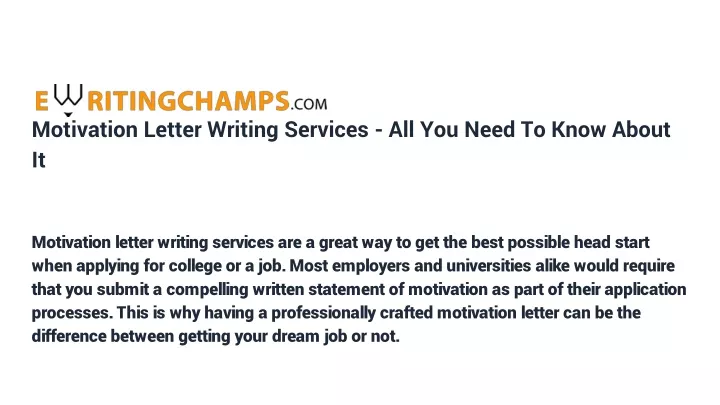 motivation letter writing services all you need to know about it