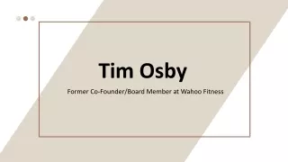 Tim Osby - A Resourceful Professional - Sandy Springs, GA