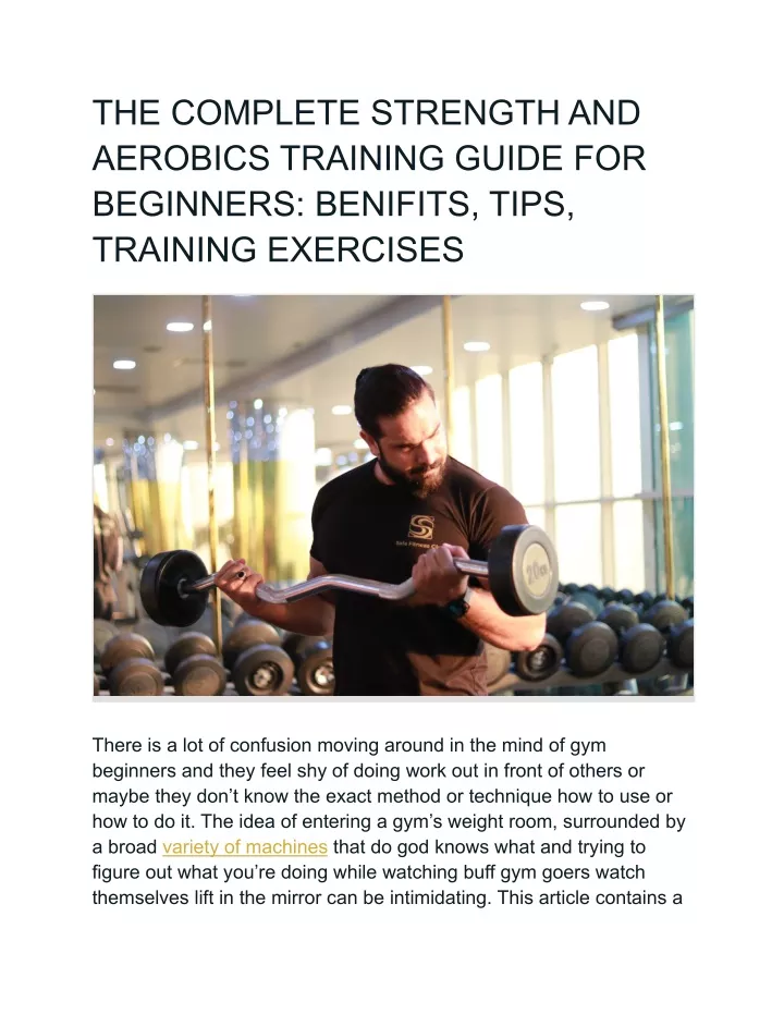 the complete strength and aerobics training guide