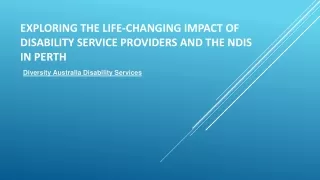 Exploring the Life-changing Impact of Disability Service Providers and the NDIS