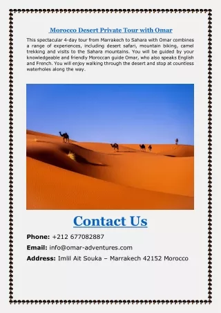 Morocco Desert Private Tour with Omar