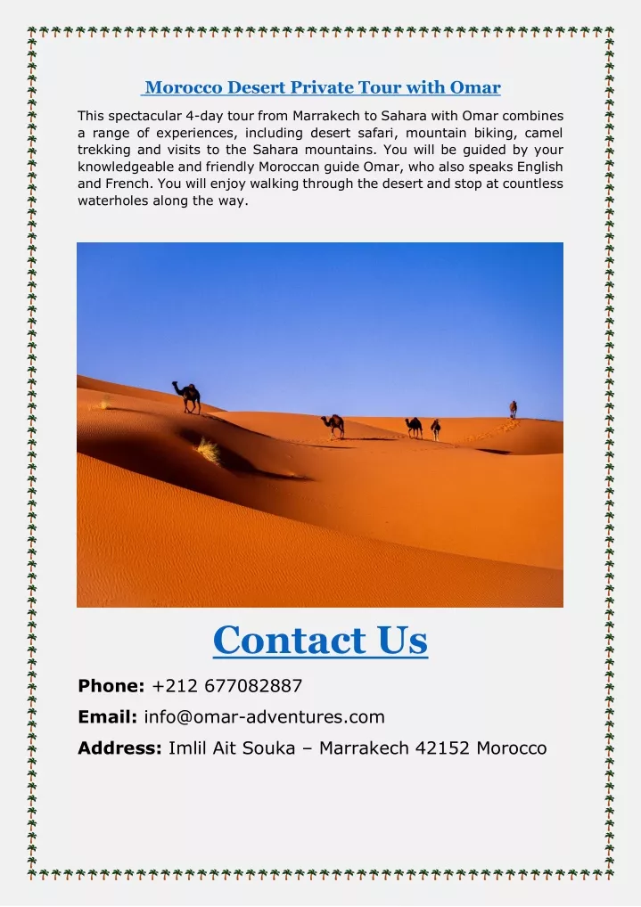 morocco desert private tour with omar