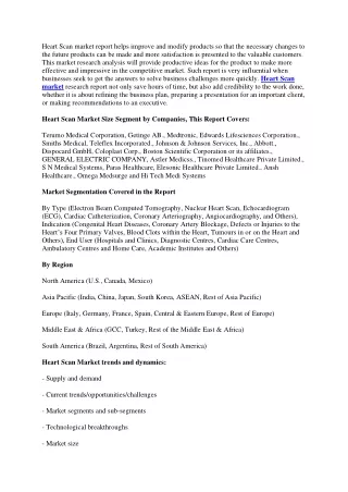 heart scan market report helps improve and modify