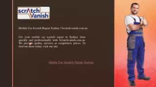mobile car scratch repair sydney scratchvanish com au