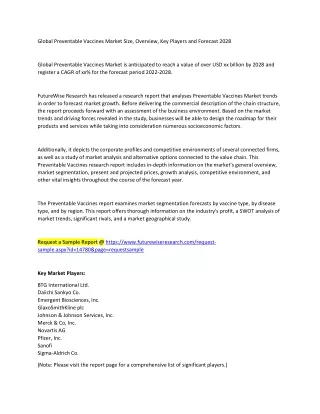 global preventable vaccines market size overview