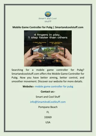 mobile game controller for pubg smartandcoolstuff