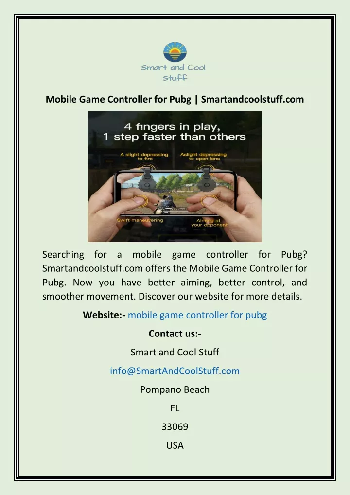 mobile game controller for pubg smartandcoolstuff