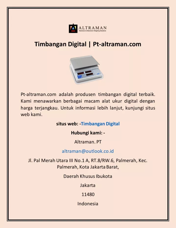 timbangan digital pt altraman com