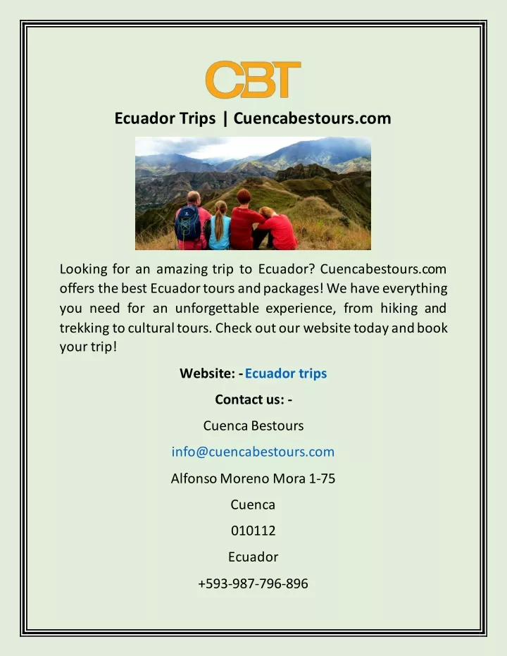 ecuador trips cuencabestours com