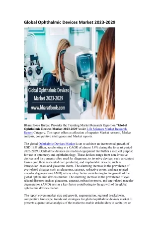 global ophthalmic devices market 2023 2029